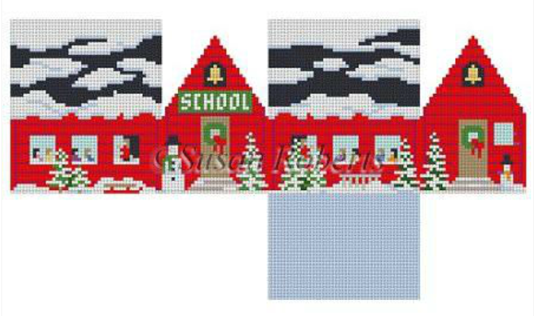 5516-18 School House 3D Mini House