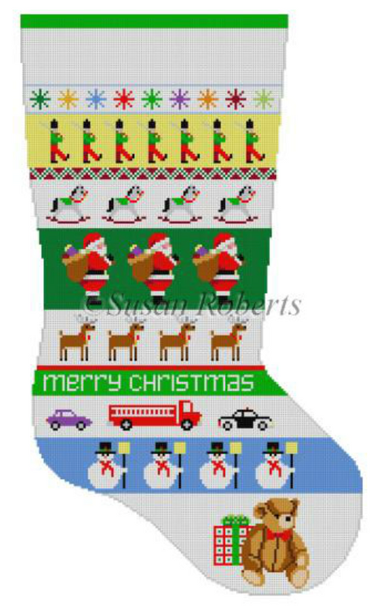 0131 Santa Stripe Stocking