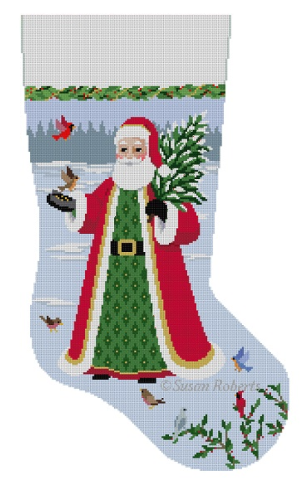 3268 Santa Feeding the Birds Stocking