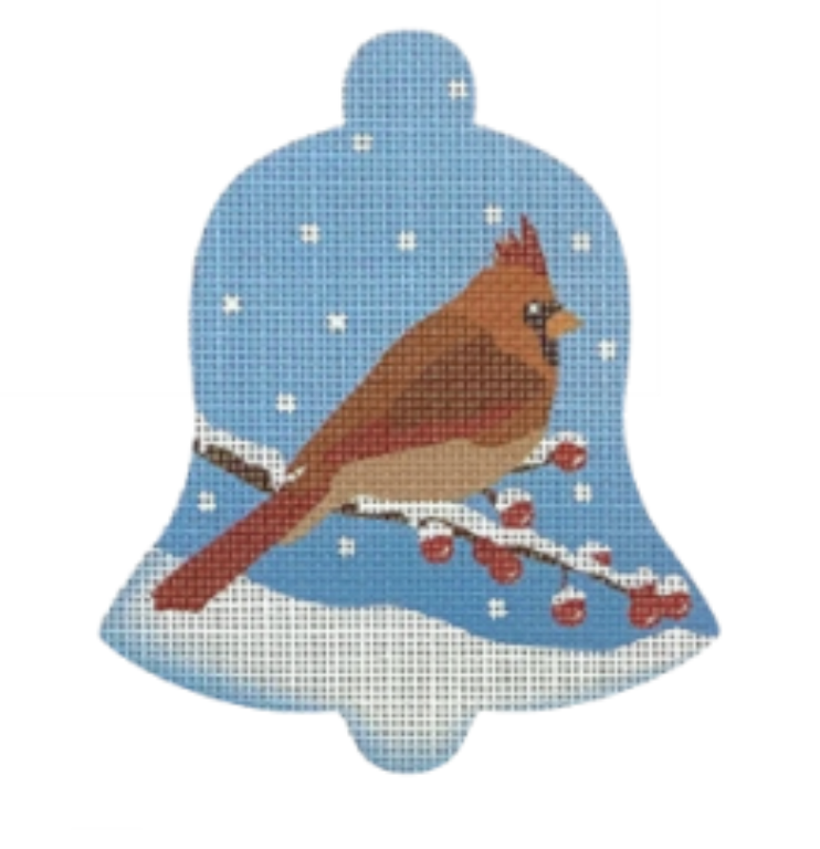 BL06 Female Cardinal Snow Bell