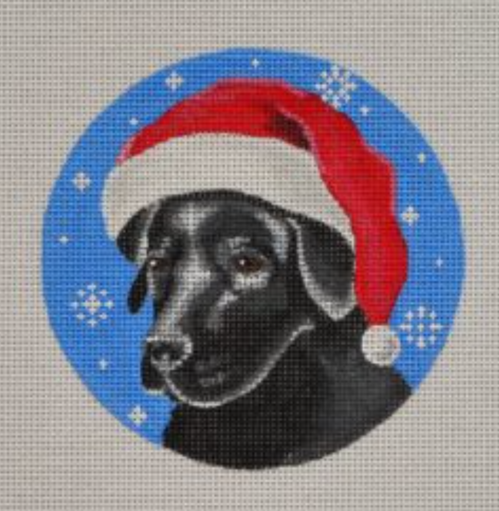 DG03 Black Lab Santa
