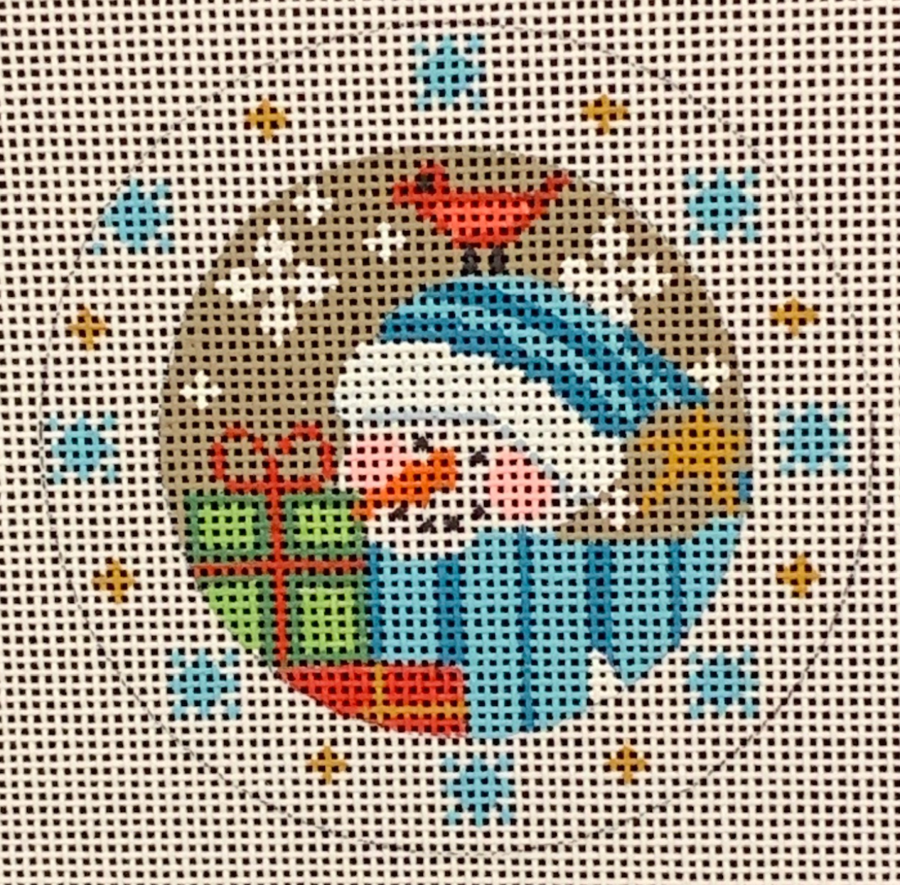 CH-448 Snowman with Presents and Snowflakes