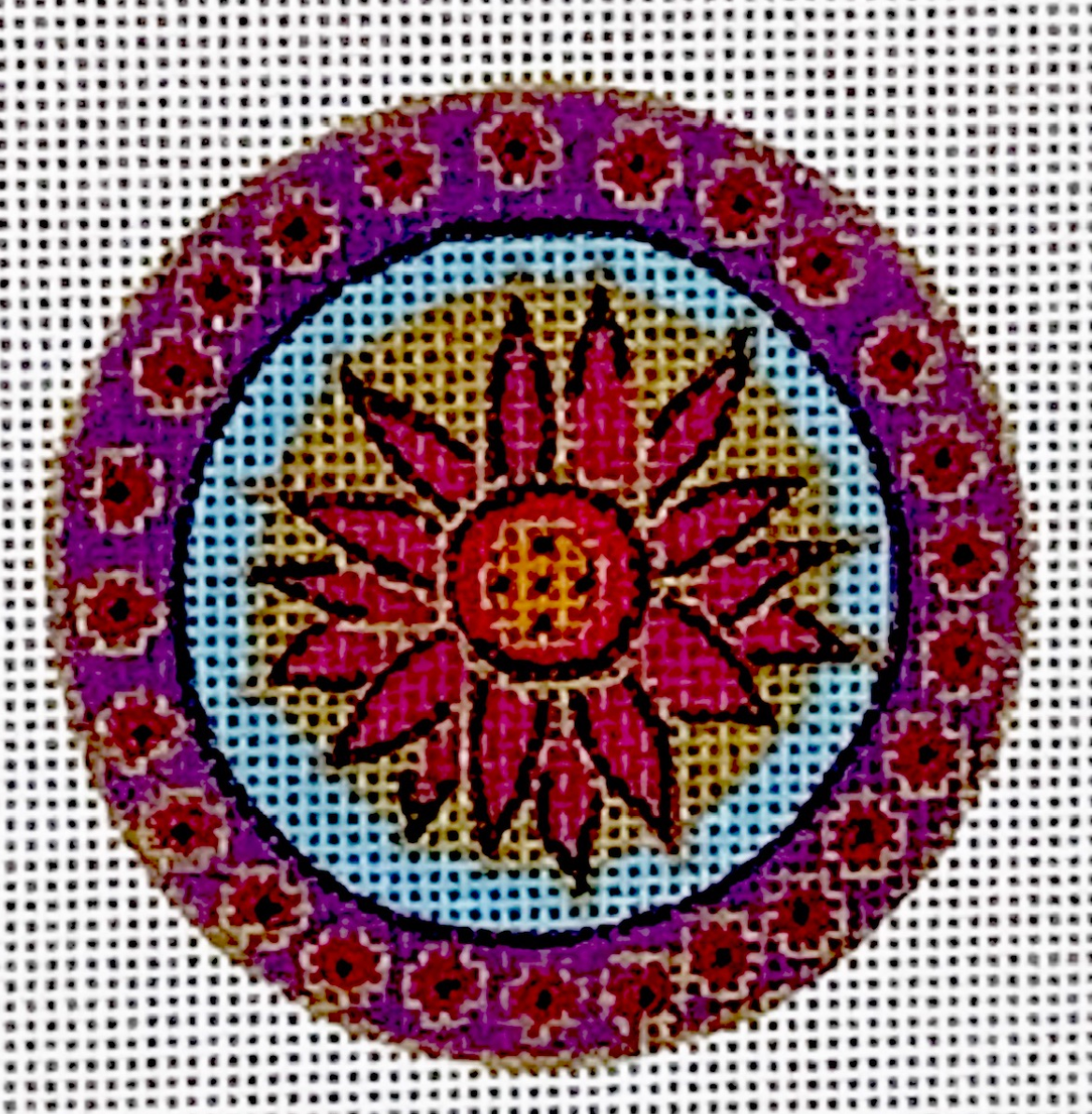 LB-143 Fuschia Floral Round