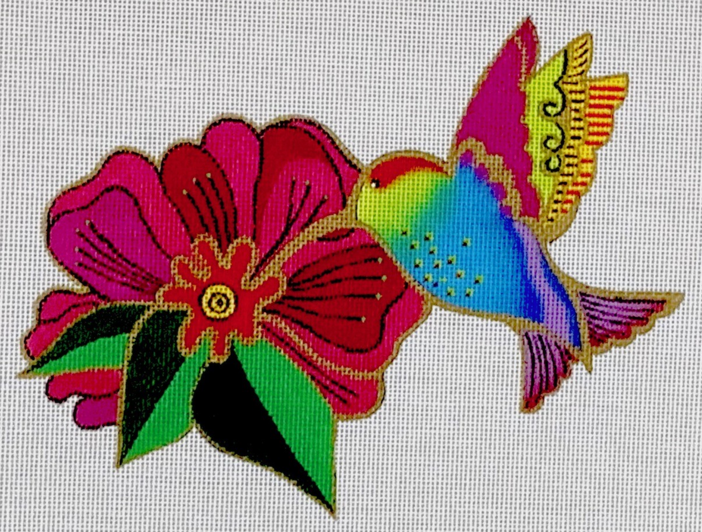 LB-145 Hummingbird with Flower