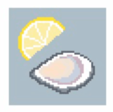 TSS-070 Raw Bar Coaster - Oyster and Lemon