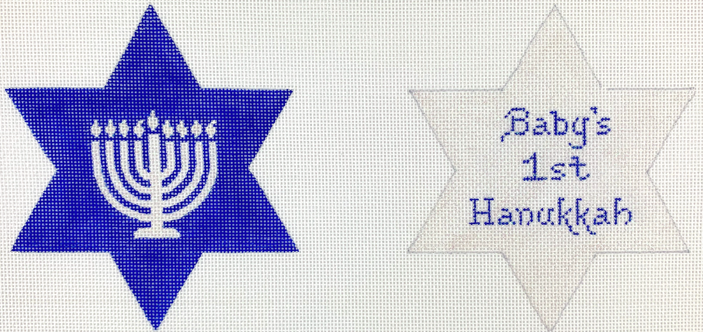 JM-02 Baby's First Hanukkah - Dark Blue