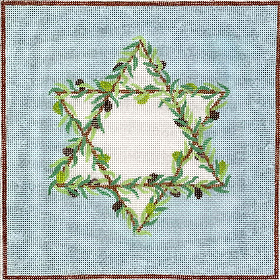 TEF-06 Olive Branch Star of David Tefillin Bag