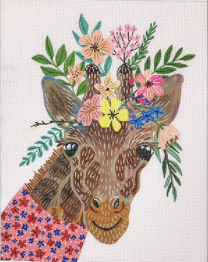 MIAC-PL-05 Giraffe in Pink Dress with Flowers