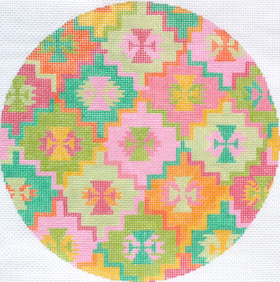PL-154 Kilim Round - Summer Melons Palette