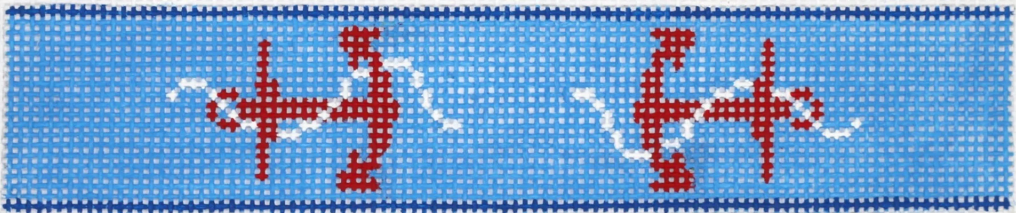 KF-25 Red and White Anchors Key Fob