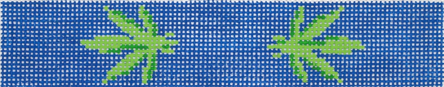 KF-28 Weed Leaves Key Fob - Navy