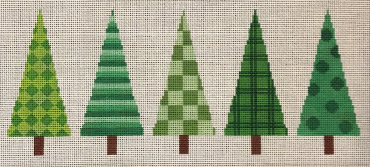 ASIT259 Five Christmas Trees