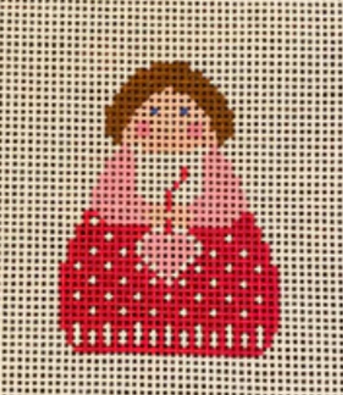 SI165-37 Red Angel with Pink Heart