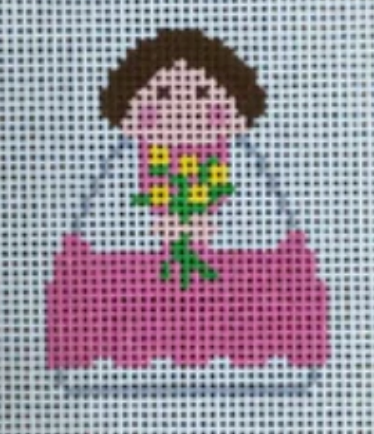 SI165-49 Pink Angel with Flowers