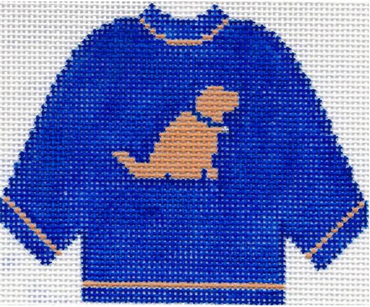 82 Blue Sweater with Yellow Lab