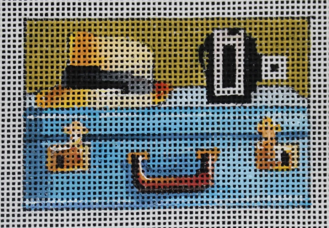 LT020 Suitcase With Hat Luggage Tag