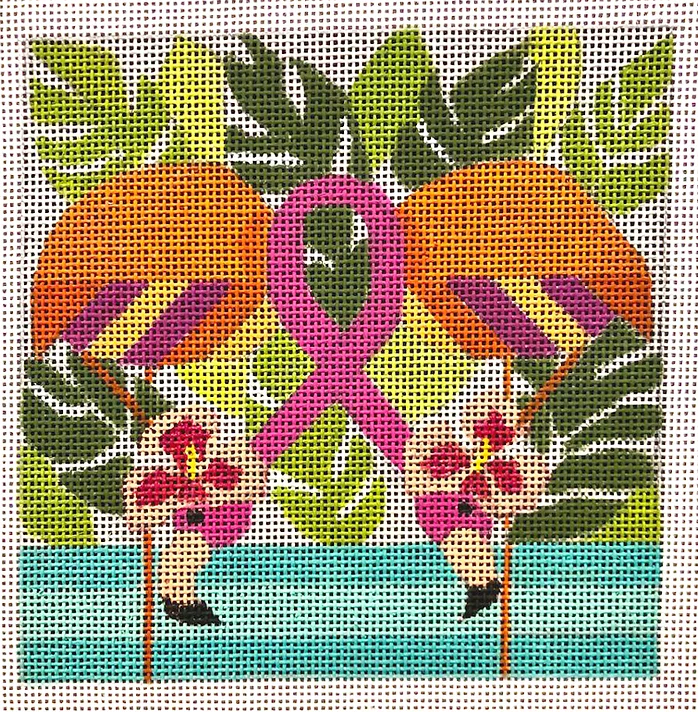 A212 Pink Ribbon Flamingos