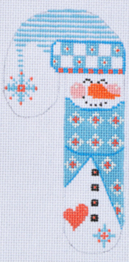 CH-58 Blue Diamonds Snowman Candy Cane