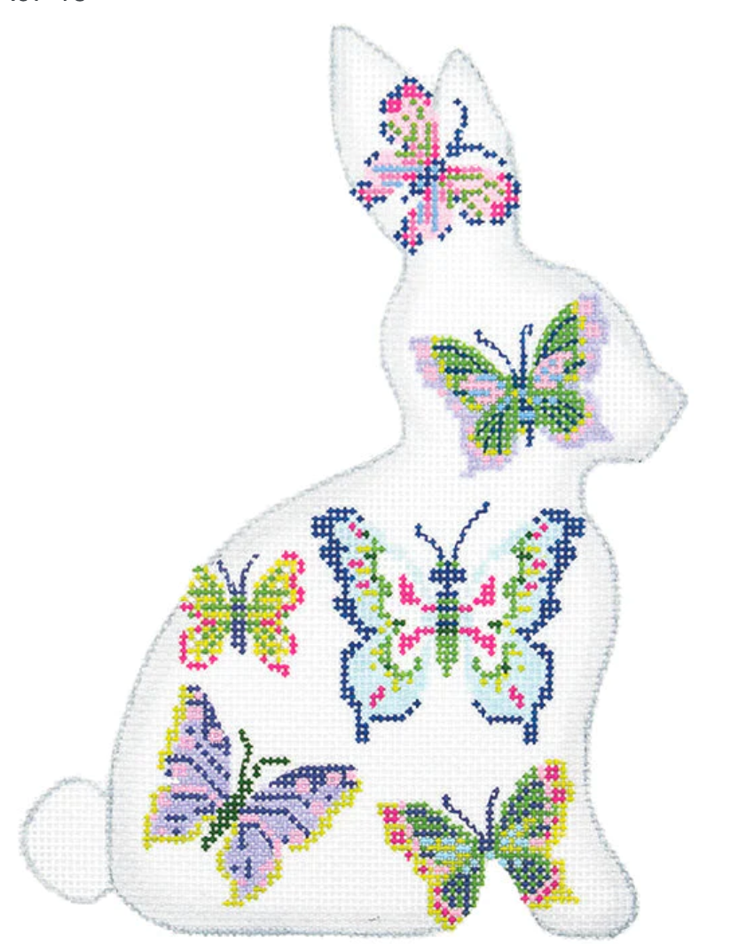 KEA67 Butterfly Patterned Standing Hare