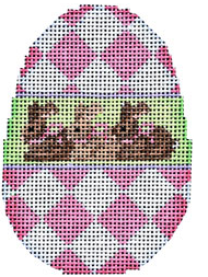 EG320 Pink Harlequin Bunny Egg
