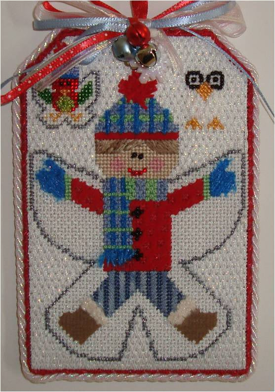 SMF Boy Snow Angel Tag with Stitch Guide