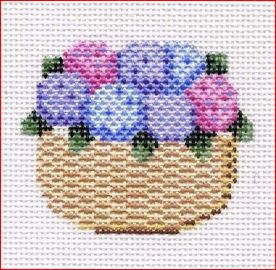 MBM-CO31 Nantucket Basket with Hydrangea