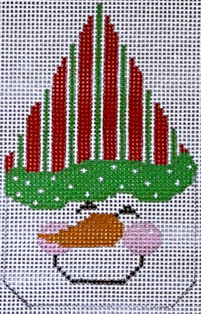 CH-499 Snowman Face - Striped Hat