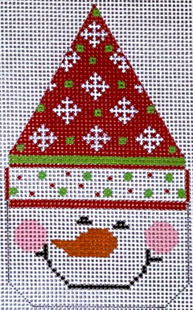 CH-502 Snowman Face - Hat With Snowflakes
