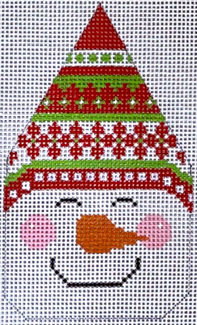CH-505 Snowman Face- Red/Green Hat