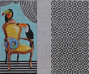 EY141 Toucans on Chair Eyeglass Case