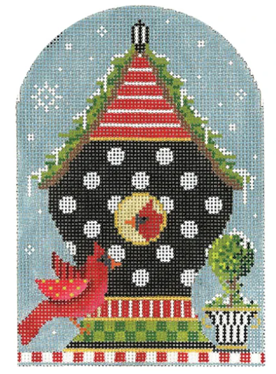 KBH13 Black Polka Dot Cardinal House