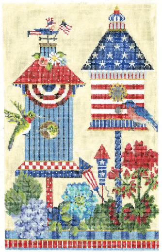 KBH22 4th of July American Birdhouse