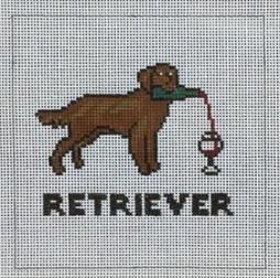 KCD2137 Retriever Coaster - Red Wine