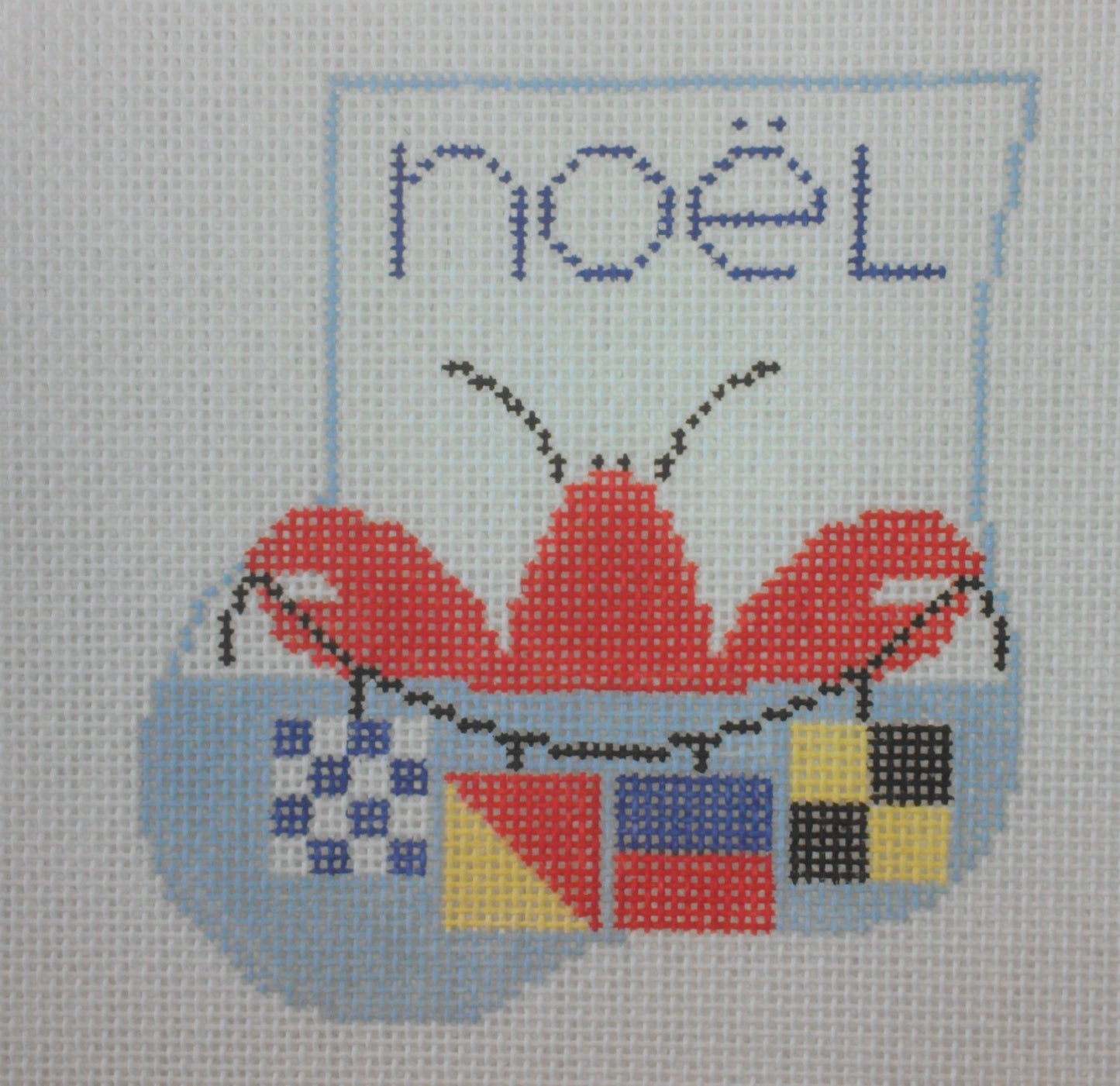 CM286 Lobster with Nautical Flags Mini Sock