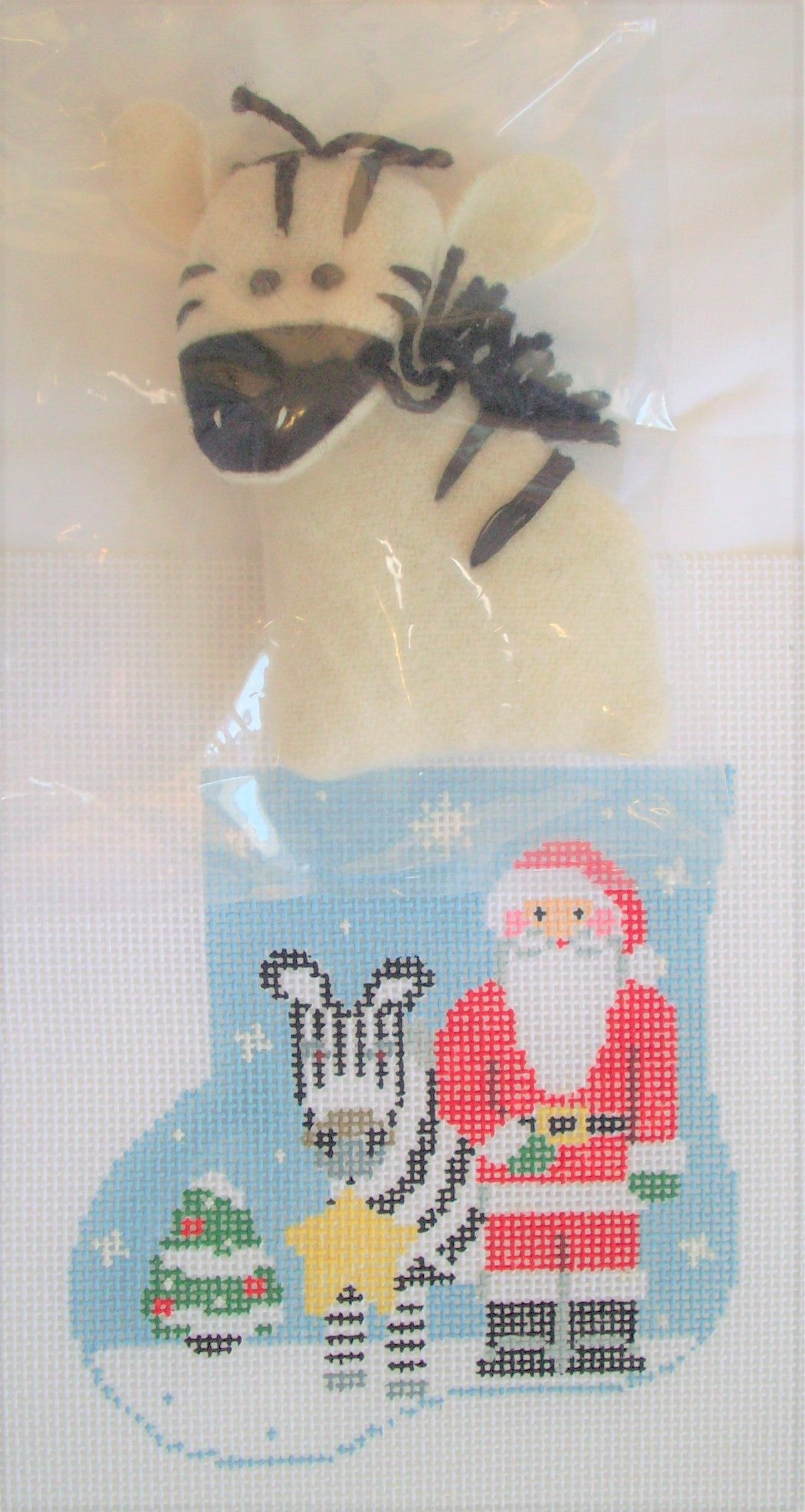 CM511 Zebra Santa Mini Sock with Zebra Insert