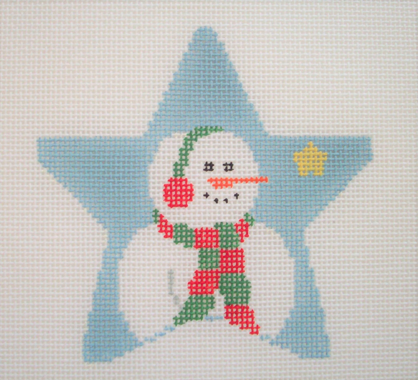 ST402 Snowman in Blue Star