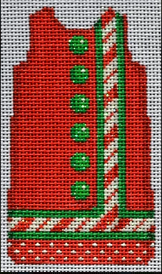 TS002 Candy Cane Border Mini Shift Dress