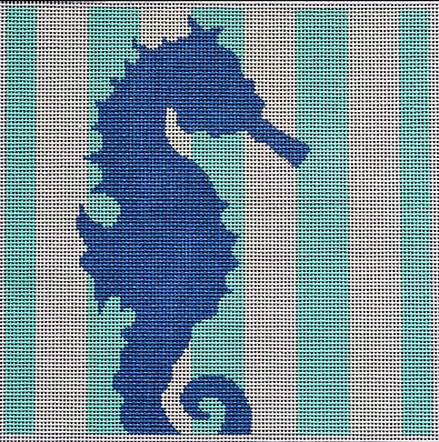 TS160 Seahorse Stencil - Aqua