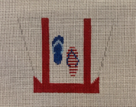 T-10 Patriotic Flip Flops Mini Tote