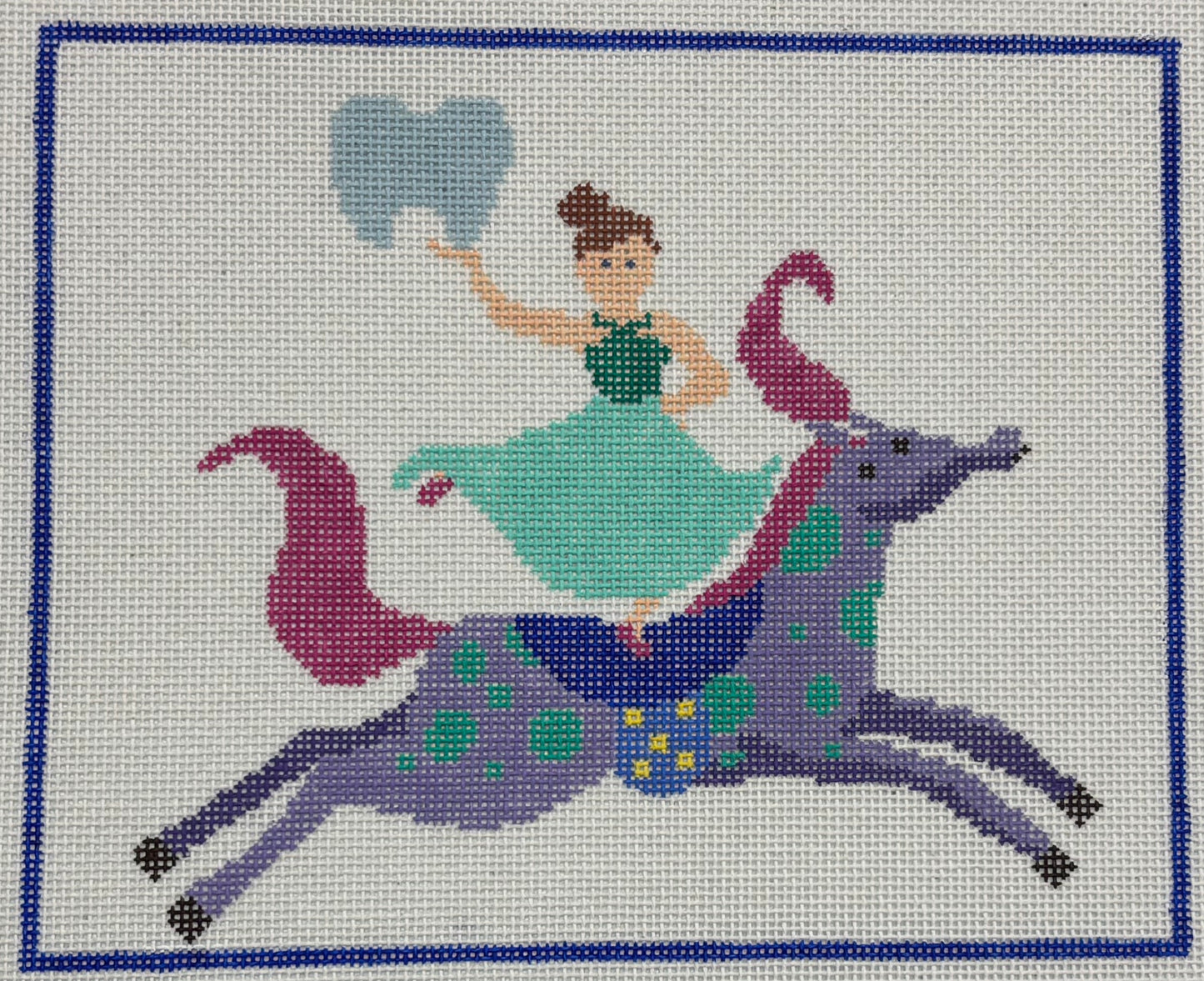 S-233 Girl on Horse Tooth Fairy Pillow