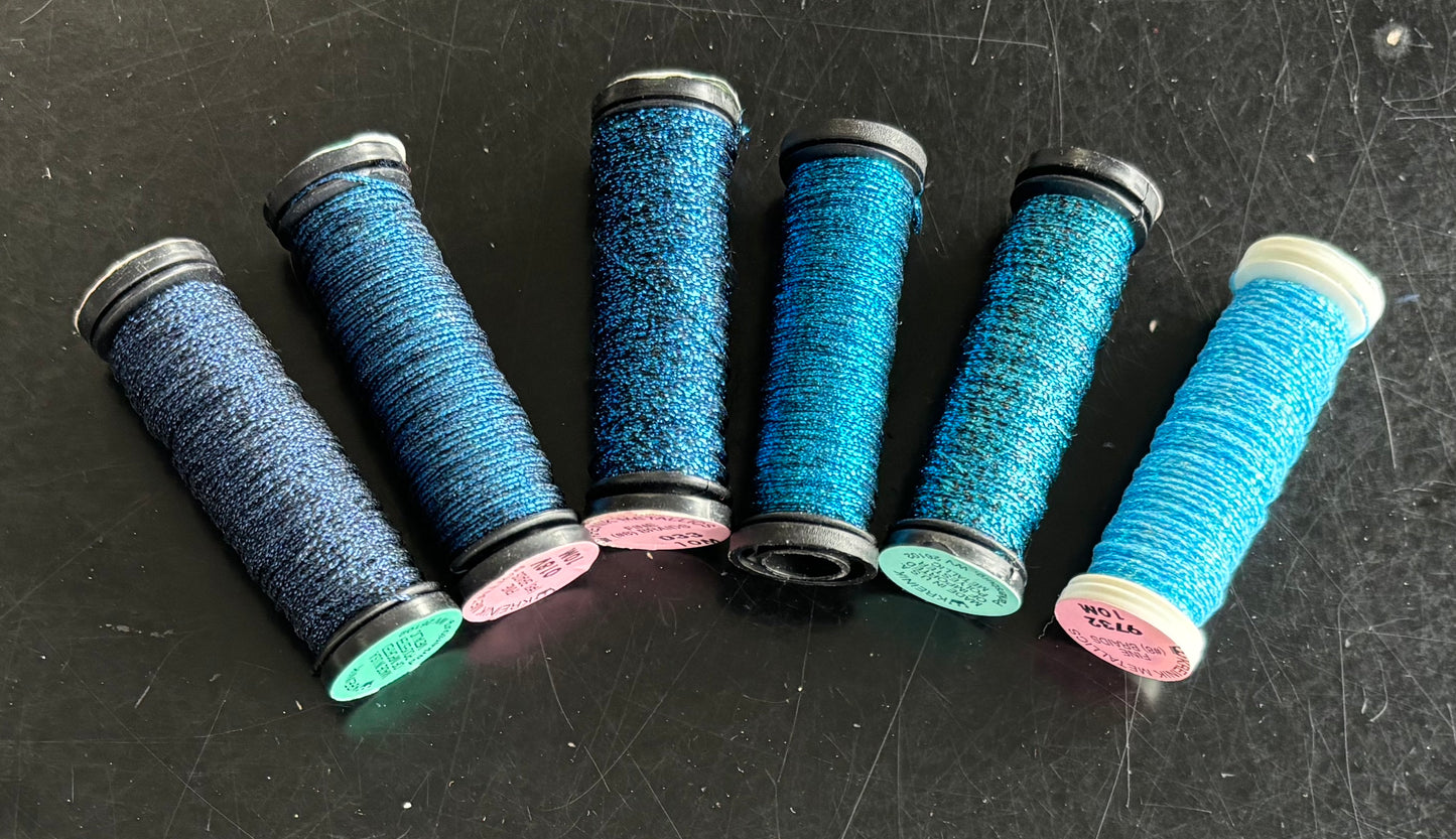 Start Your Stash - Shades of Blue Kreinik 8 Braid