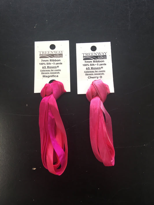 Treenway 7mm Ribbon - Bright Pinks