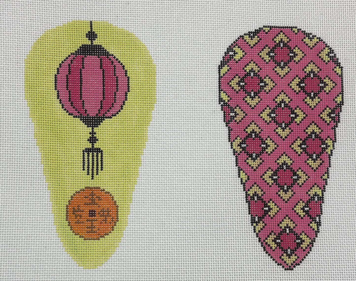 SS-78 Chinese Lantern Scissor Case - Pink and Green