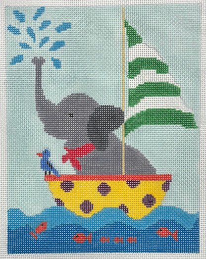 S-240 Elephant in Boat Tooth Fairy Pillow