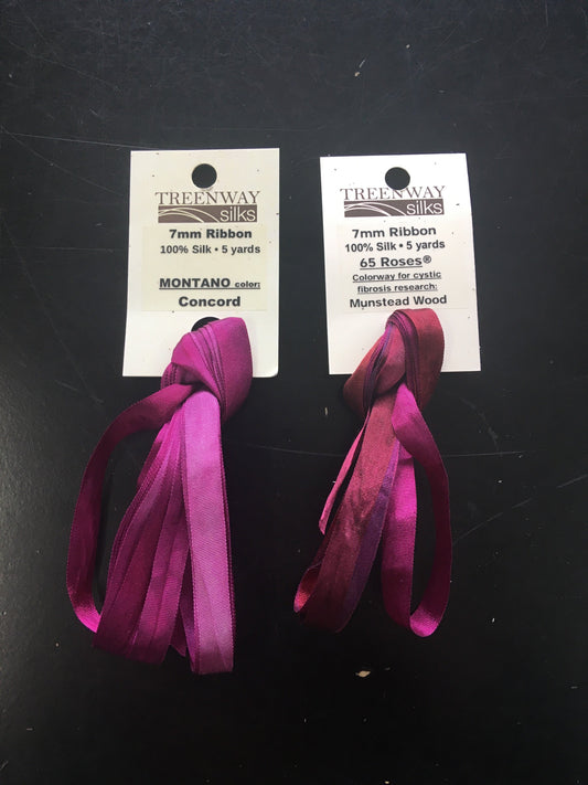 Treenway 7mm Ribbon - Vibrant Purples