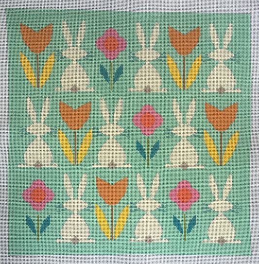 KR-PL17 Bunnies and Flowers