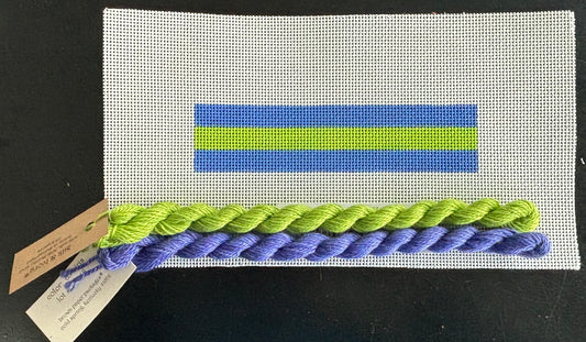 Ready Set Stitch - Lime Stripe Key Fob