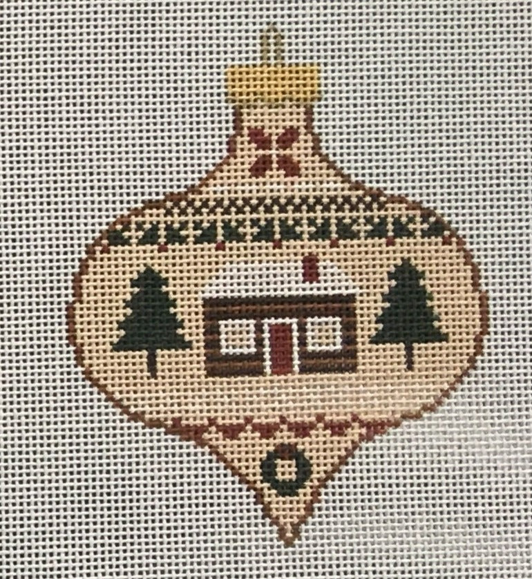 PP589AB Christmas Sampler Teardrop Ornament