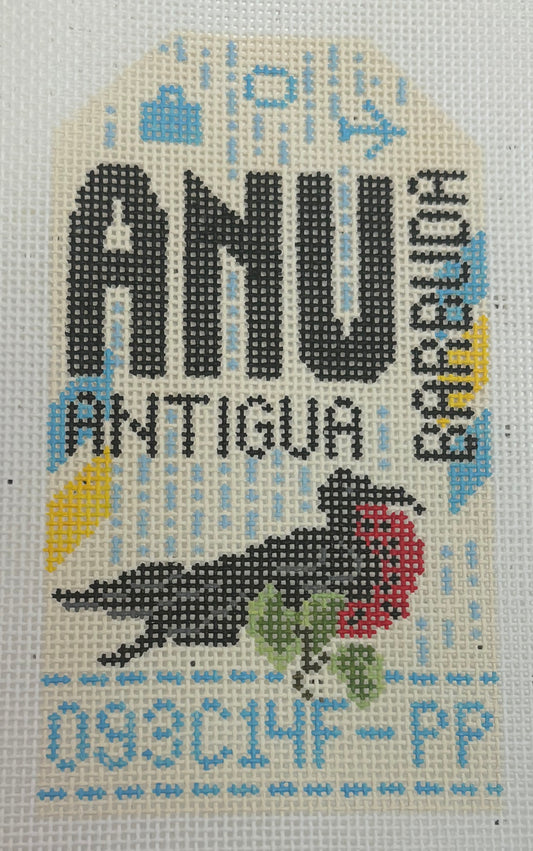 HN ANU Antigua and Barbuda Retro Travel Tag