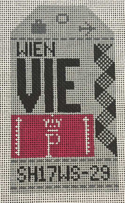 HN VIE Vienna Retro Travel Tag